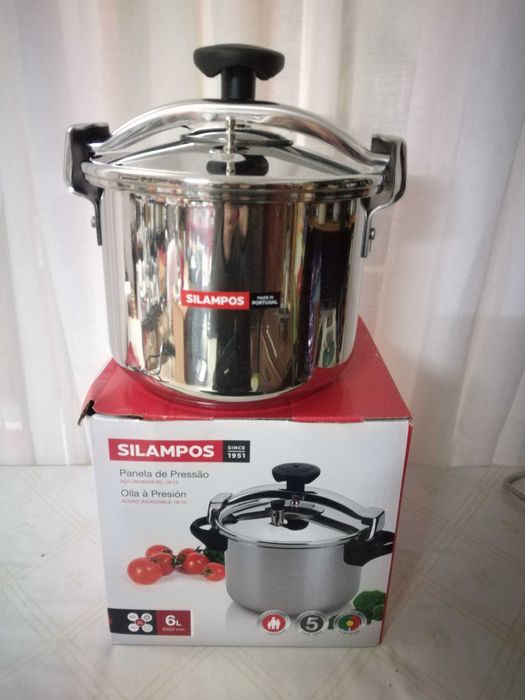 SILAMPOS Panela Pressão Tradicional 4,5lts/6 lts (5 Anos de Garantia)