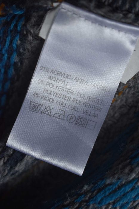 Sweter L casual wzory męski Vailent wełniany wygodny wzorzysty swetere