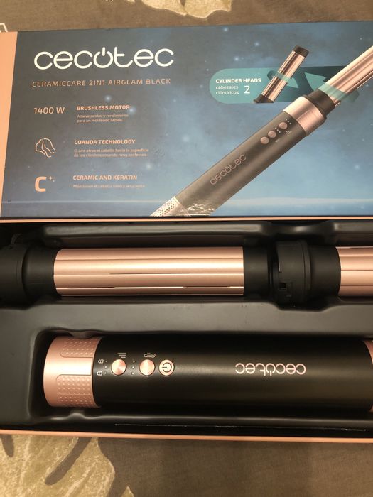 Без торгу! Новий Стайлер CECOTEC Bamba CeramicCare 2in1 AirGlam Black