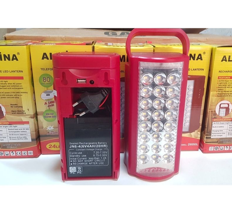 Фонарь ALMINA DL-2424 фонарь-лампа с Power bank 24 LED ОПТ