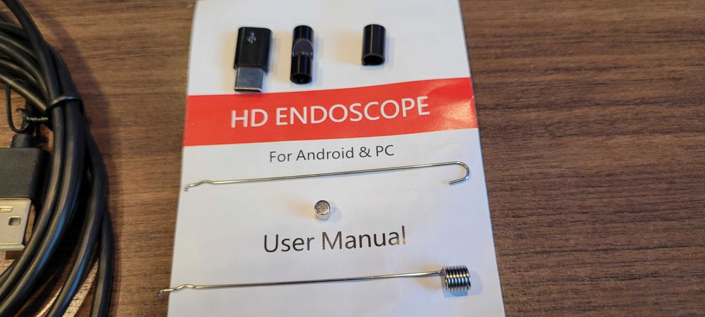 Endoskop, kamera inspekcyjna IP 67, 5mm Android, PC, USB, 6 LED.