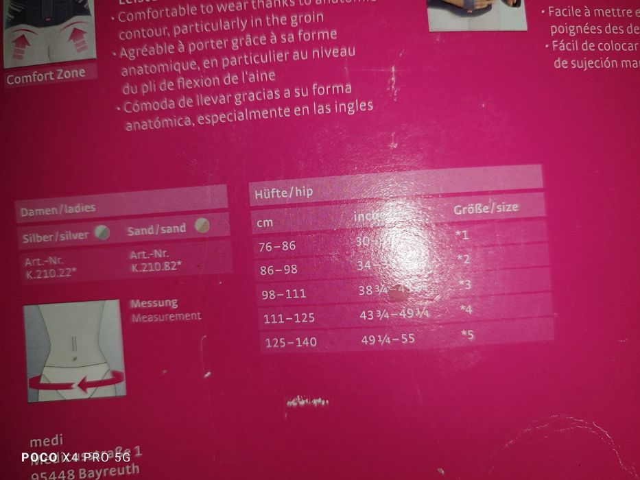 Pas ortopedyczny krzyzowo-ledzwiowy , orteza