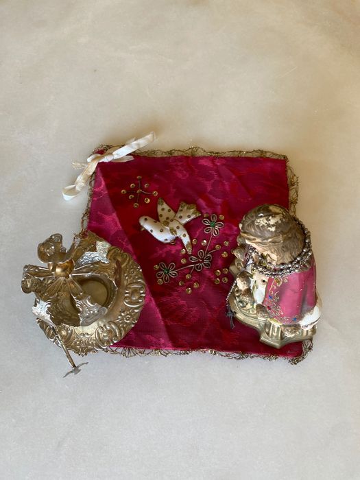 Espírito Santo Prata Portuguesa Contrastada 12 cm Açores Arte Sacra