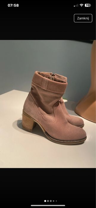 Botki tamaris zamszowe