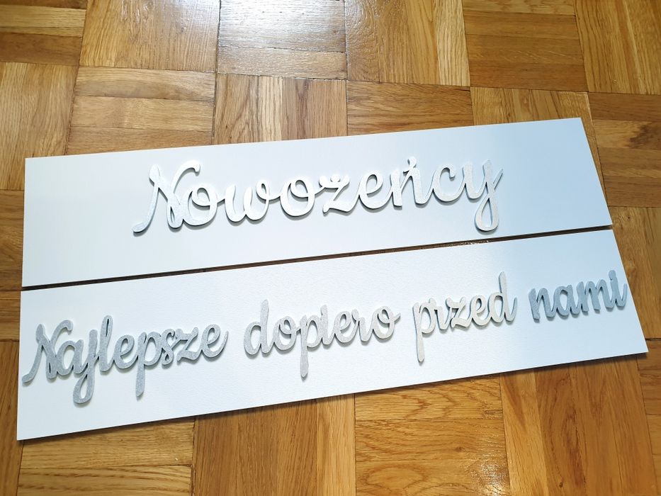 Nowożeńcy tablice rejestracyjne samochodowe ślub wesele