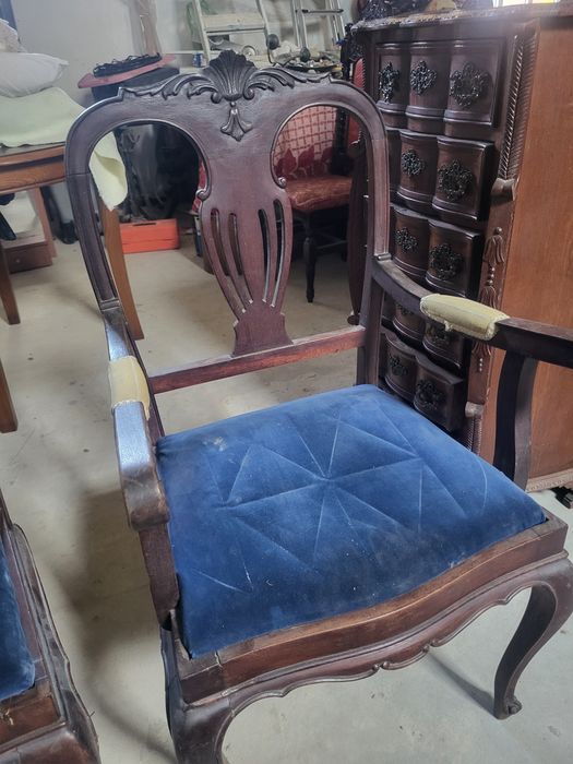 Cadeirao e cadeira Quenn Anne