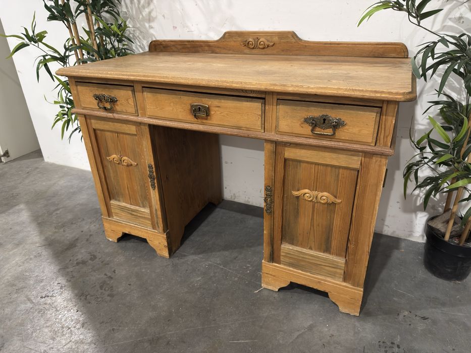 Piękne eklektyczne biurko z szufladami lite drewno dowóz wysyłka