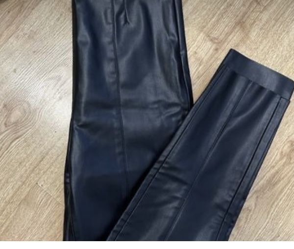 Zara ,Еко шкіра ,утеплені лосини,штани