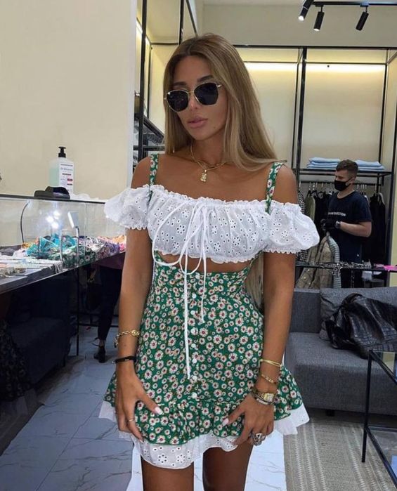 Женское платье топ+ юбка