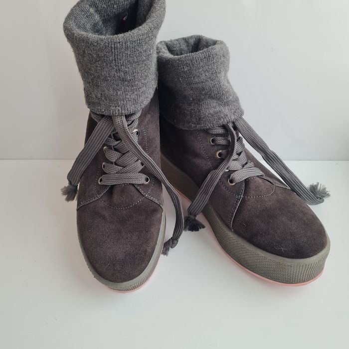 Ботинки зимние замша