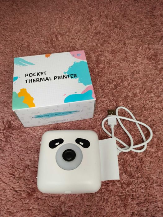 Przenośna drukarka termiczna mobilna drukarka mini  kieszonkowa