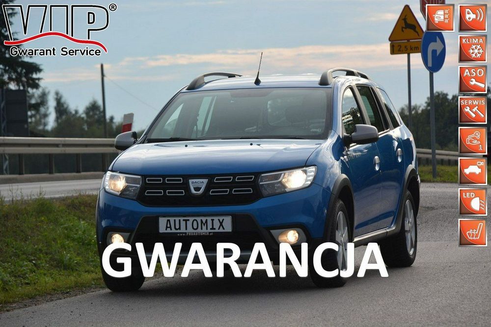 Dacia Logan 0.9TCE MCV Stepway gwarancja przebiegu bezwypadkowy podgrzewane fotele