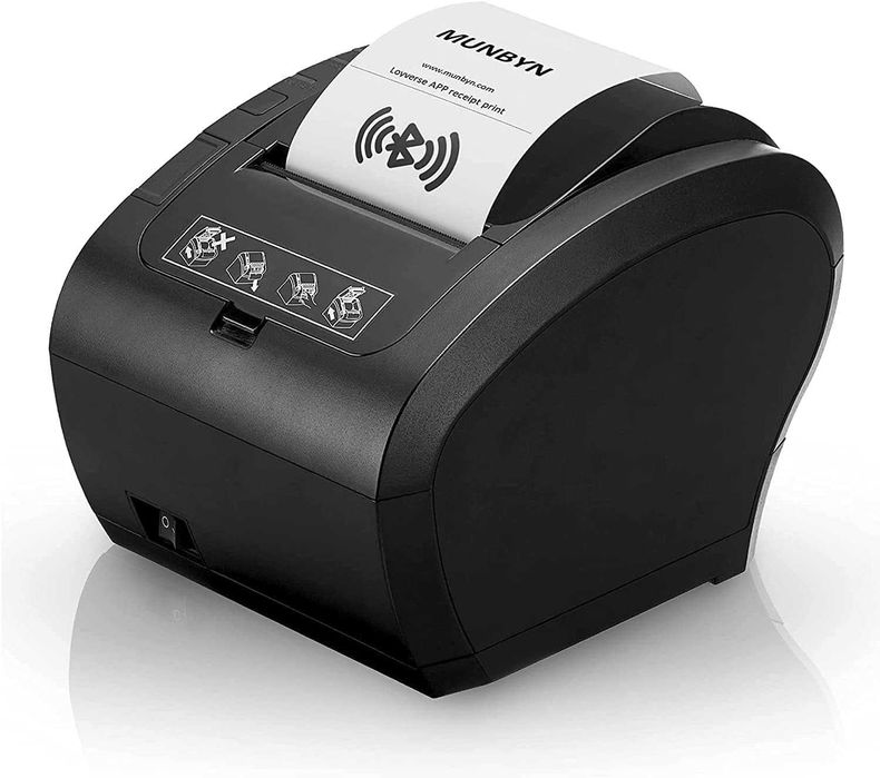 MUNBYN termiczna drukarka pokwitowan Bluetooth Wi-Fi – drukarka POS