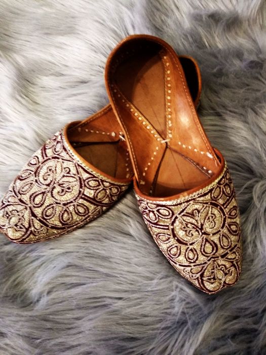 Buty baleriny orientalne  skóra