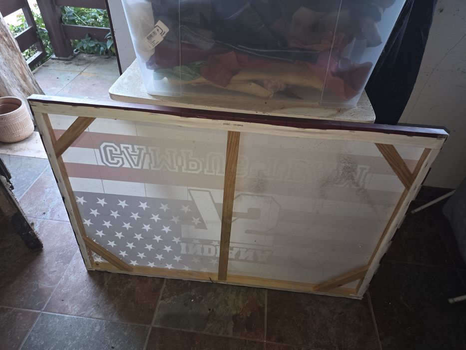 Tela quadro pintura bandeira Americana