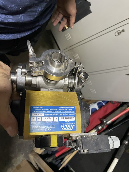 Válvula pneumática inox com atuador