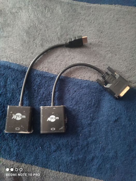 Перехідники Atcom HDMI (M) - VGA  DVI-VGA