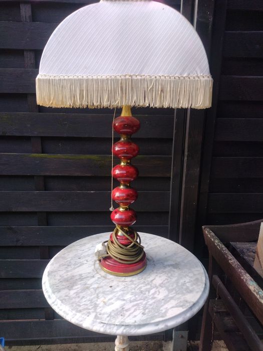 Stary zestaw lamp fat Lawa ceramika