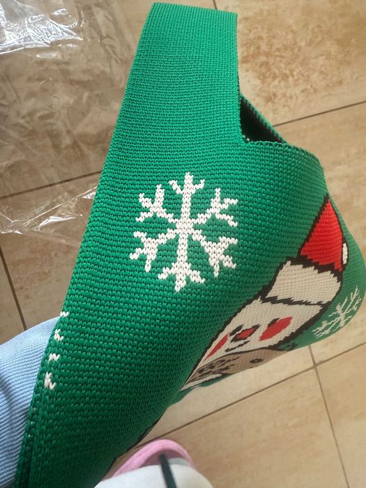 4pcs Sacos de Natal e sacos de presente tricotados