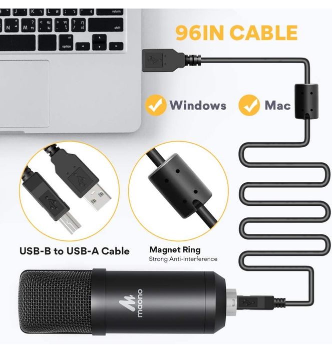 Microfone USB de computador "NOVO"