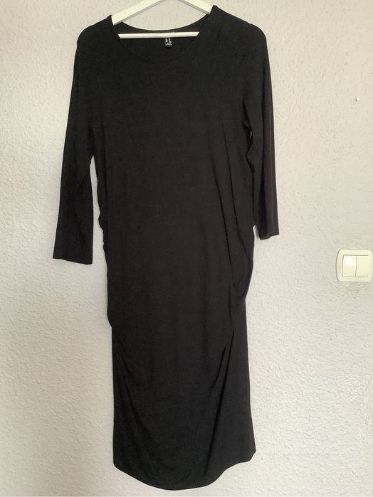 Czarna sukienka ciążowa New Look Maternity wiskoza 44