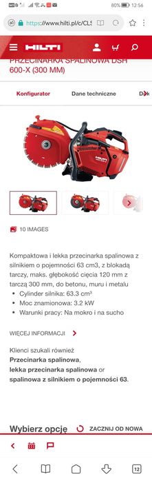 Przecinarka spalinowa Hilti DSH 600x