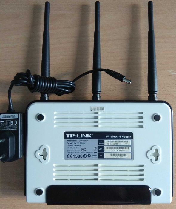 Маршрутизатор TP-Link TL-WR940N, Роутер, Router Wi-Fi, 300 М/с, U-Boot