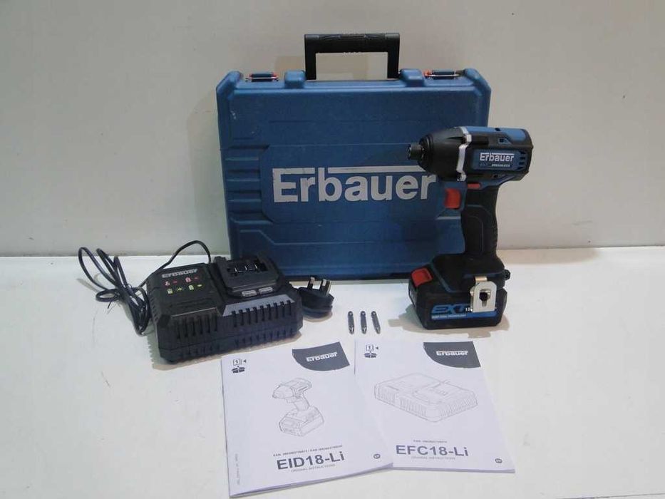 Шуруповерт ERBAUER EID18-LI 18В/Англия/набір,новий