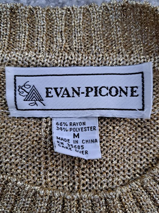 Złoty sweter z krótkim rękawem M