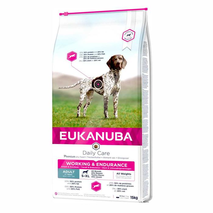 Eukanuba Daily Care Working & Endurance 19kg - PORTES GRÁTIS