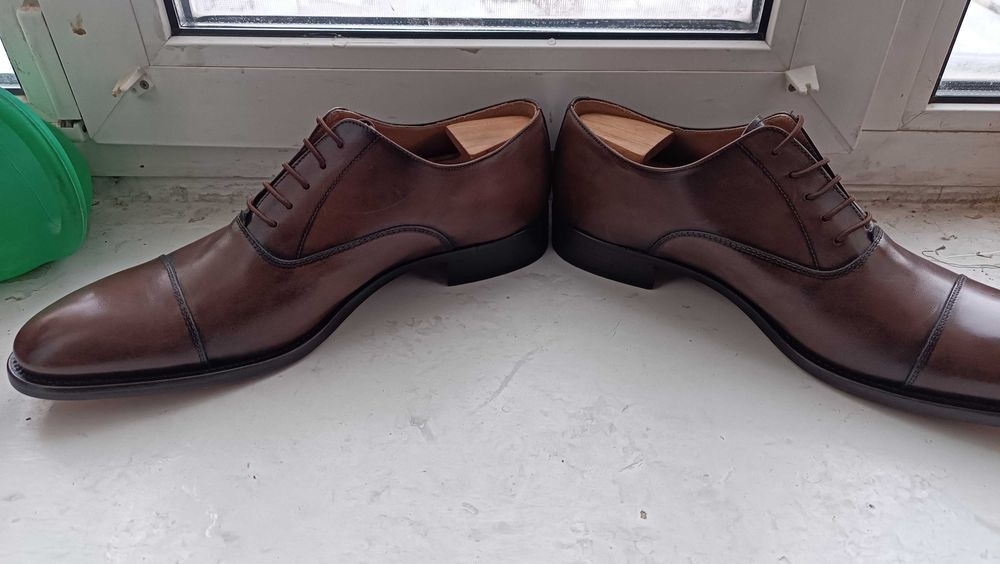 Нові Статусні Преміум туфлі  MARIO BRUNI Made in Italy. Р 45.29.5 см