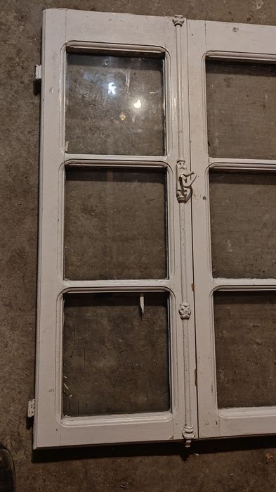 Janelas vintage de madeira