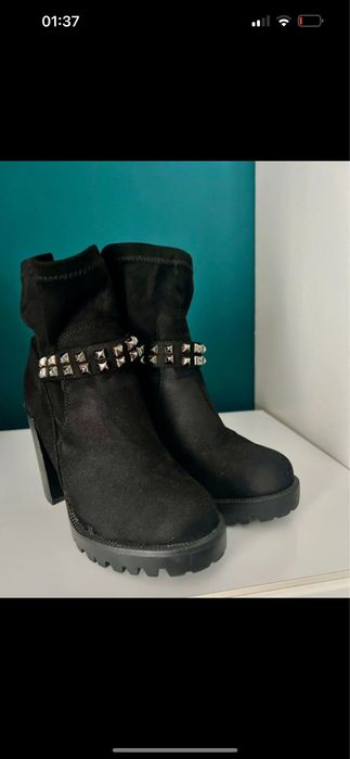 Botki damskie czarne