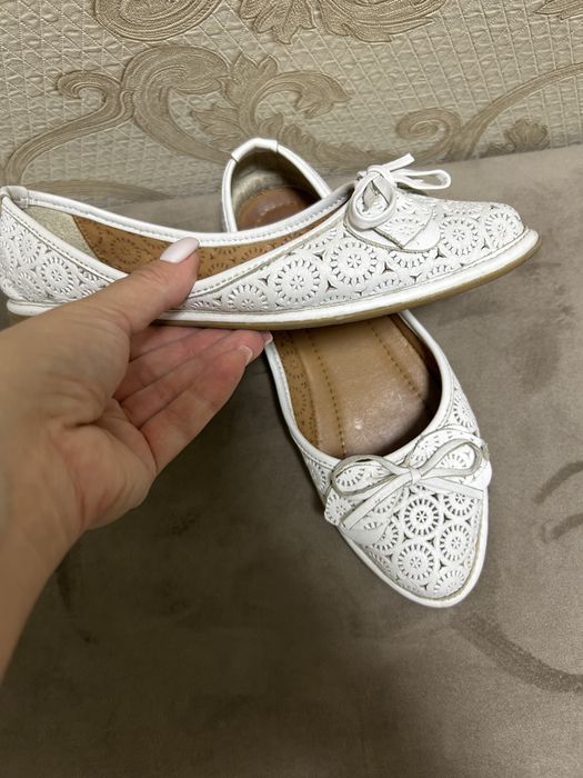 Кожаные балетки,натуральные