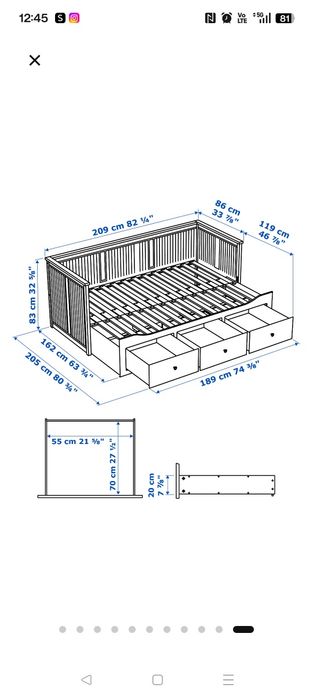 Łóżko hemnnes ikea