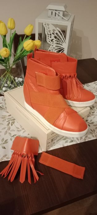 Czerwone botki roz 39