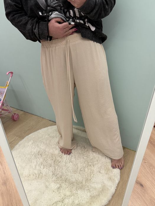 Spodnie wiosna lato wiązane wysoki stan XXL