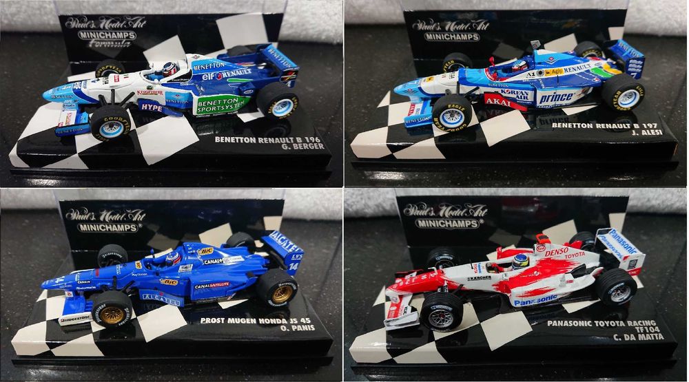 21 Miniaturas F1 - MINICHAMPS / HOT WHEELS / NOREV / BRUMM - 1/43