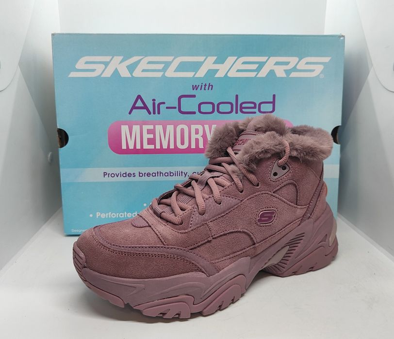 Замшевые 25,5см теплые кроссовки ботинки Skechers Stamina оригинал