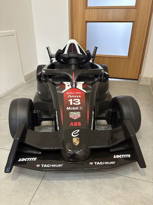 Bolid Formuły F1 na akumulator 12V Porsche auto dla dzieci pilot EVA