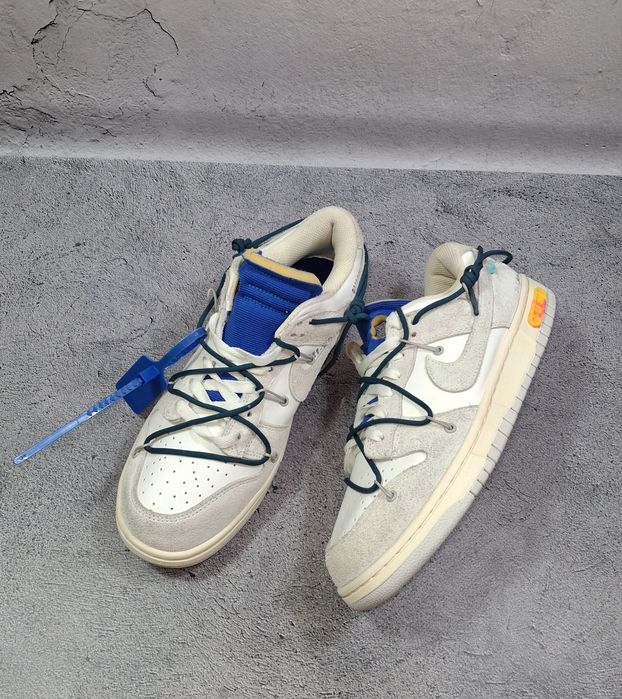 Кожаные кроссовки Nike Dunk Off White Lot 16 мужские