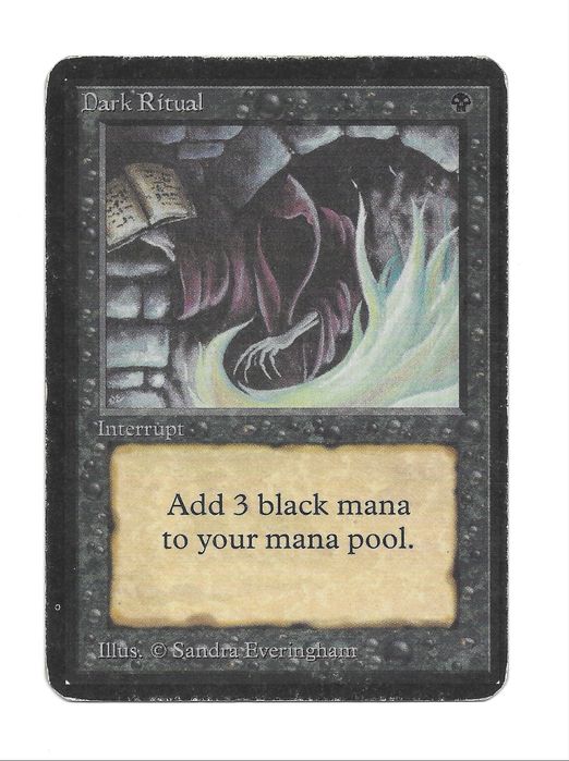 Alpha Dark Ritual 1993 Good+ EX- Magic: The Gathering