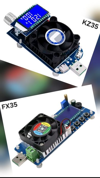 (НОВЫЙ) Электронная USB нагрузка FX35 KZ35 5A 35W Нагрузочный резистор