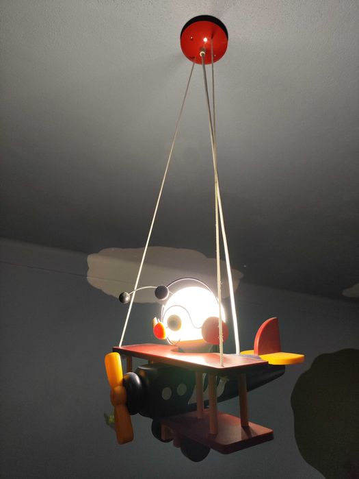 Candeeiro Avião para quarto criança