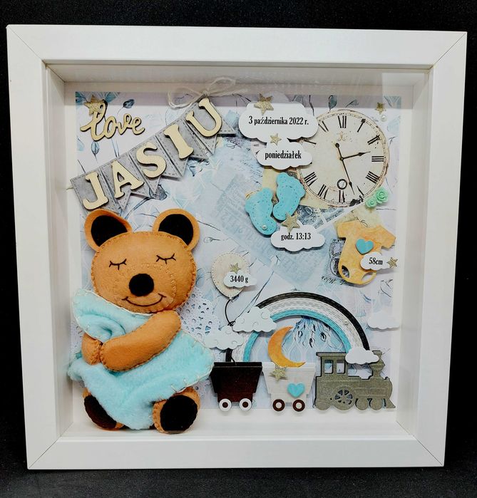 METRYCZKA dziecięca w ramce 3D