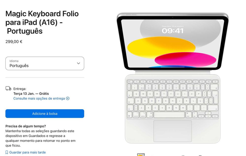 Magic Keyboard Folio para iPad (A16) - Português