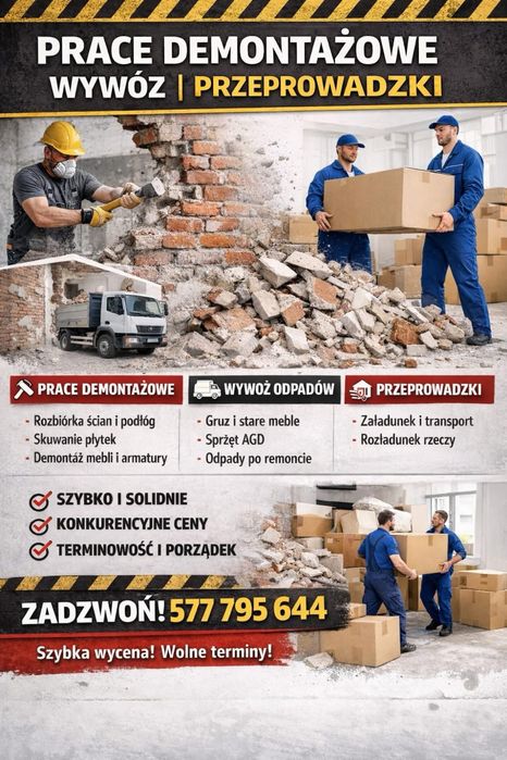 Przeprowadzki,Wywóz Gruzu,i Mebli