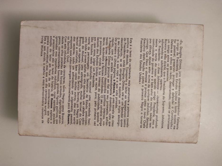 Livro "O Homem" de Irving Wallace