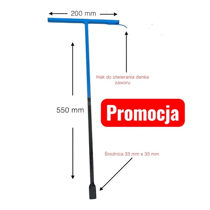 Klucz do hydrantu zasuwów zaworów
