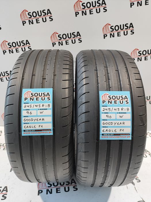2 pneus semi novos 245-45R18 goodyear - Oferta dos Portes